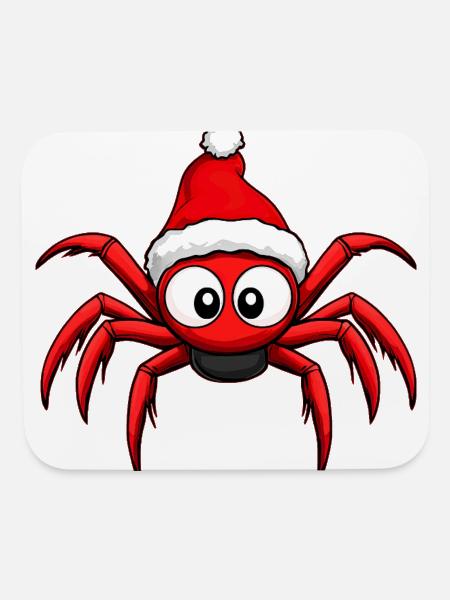 Santa Claus spider - Mouse pad Horizontal - white - Front