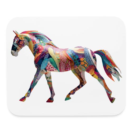 Colorful Abstract Horse Art Design - Mouse pad Horizontal