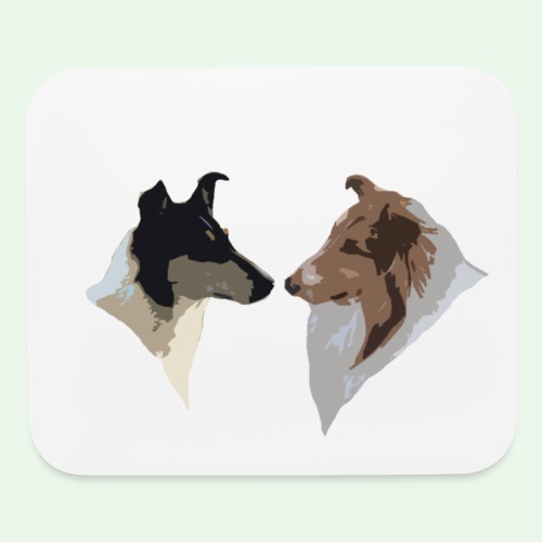 Rough Smooth Collie head - Mouse pad Horizontal