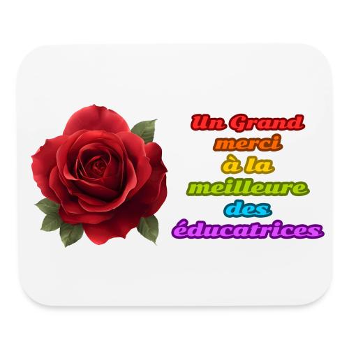 Thank You Educator: Pink and Rainbow Message - Mouse pad Horizontal