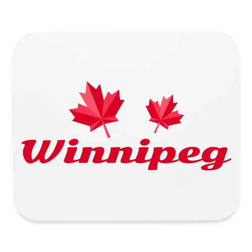 Winnipeg with two red maple leaves - Mouse pad Horizontal