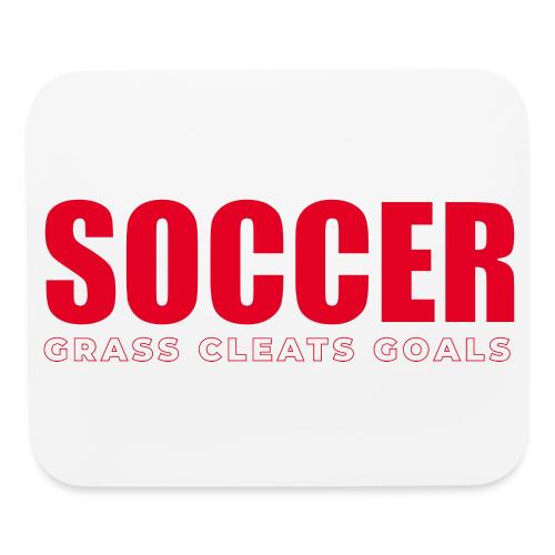 Soccer Grass Cleats Goals Typography Design - Mouse pad Horizontal