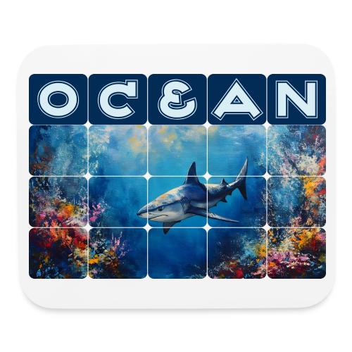 Ocean: Synthwave Shark - Mouse pad Horizontal