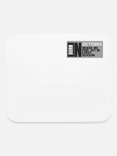 Outstanding October - Mouse pad Horizontal - white - Front