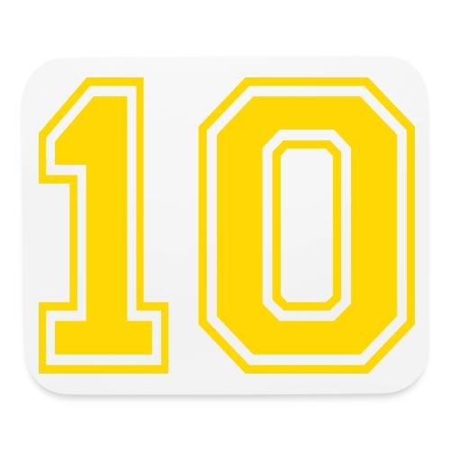 Number 10 in a classic athletic collegiate font - Mouse pad Horizontal