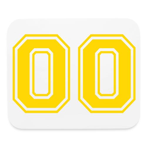 Number 00 in a classic athletic collegiate font - Mouse pad Horizontal