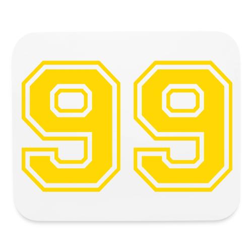 Number 99 in a classic athletic collegiate font - Mouse pad Horizontal