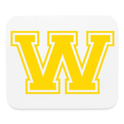 Letter W – Capital Athletic Alphabet Monogram - Mouse pad Horizontal