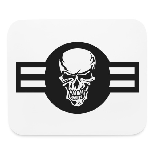 Military aircraft roundel emblem with skull - Mouse pad Horizontal