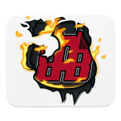 BAB Logo on FIRE! - Mouse pad Horizontal
