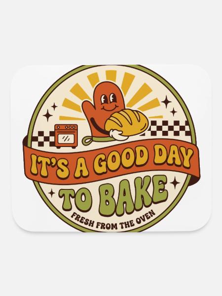 Good Day to Bake Badge - Mouse pad Horizontal - white - Front