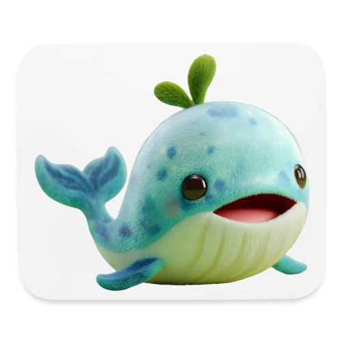 Playful Green-Blue Baby Whale - Mouse pad Horizontal