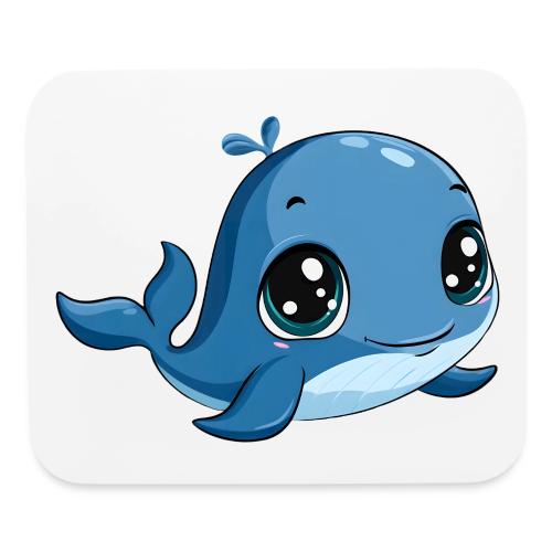 Smiling Blue Baby Whale - Mouse pad Horizontal