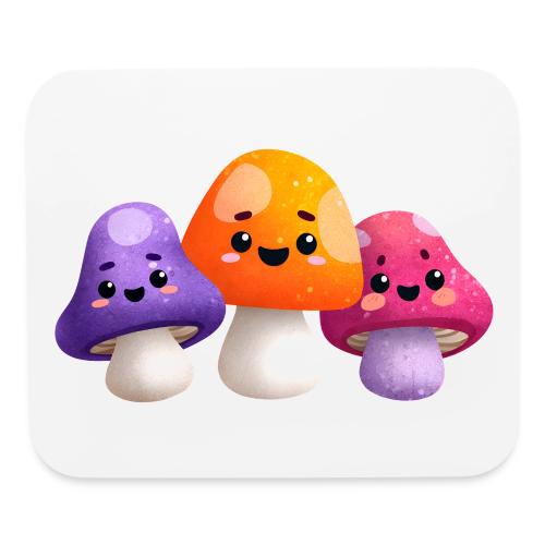 Colorful Mushroom Companions - Mouse pad Horizontal