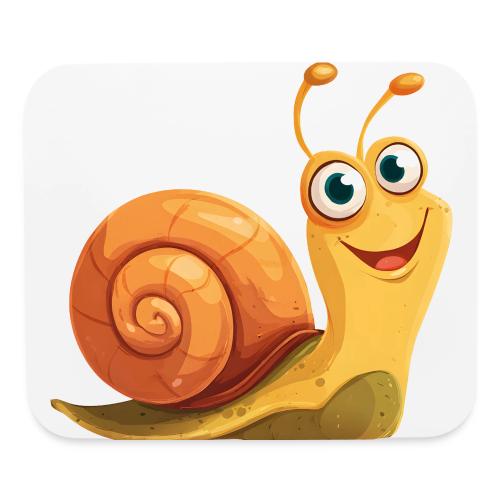 Happy Cartoon Snail with a Smile - Mouse pad Horizontal