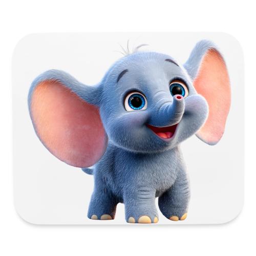 Playful Baby Elephant with Big Eyes - Mouse pad Horizontal