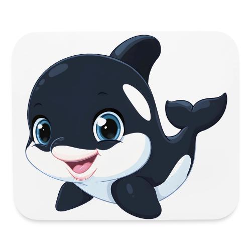 Playful Cartoon Baby Orca with Sweet Smile - Mouse pad Horizontal