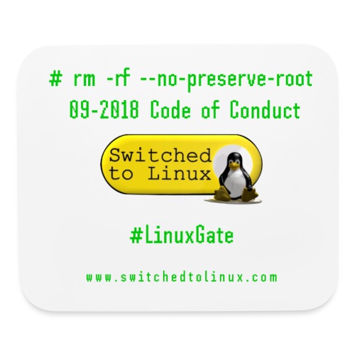 rm Linux Code of Conduct - Mouse pad Horizontal