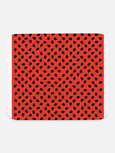 Watermelon Seeds Pattern - Mouse pad Horizontal - white - Front