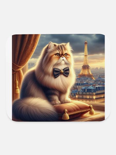 Elegant cat - Mouse pad Horizontal - white