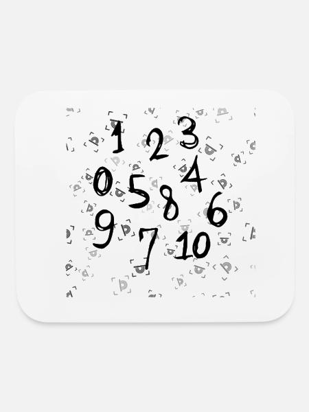 Neon Digital Pattern - Mouse pad Horizontal - white - Front