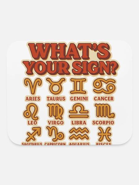 Zodiac Sign Mosaic - Mouse pad Horizontal - white
