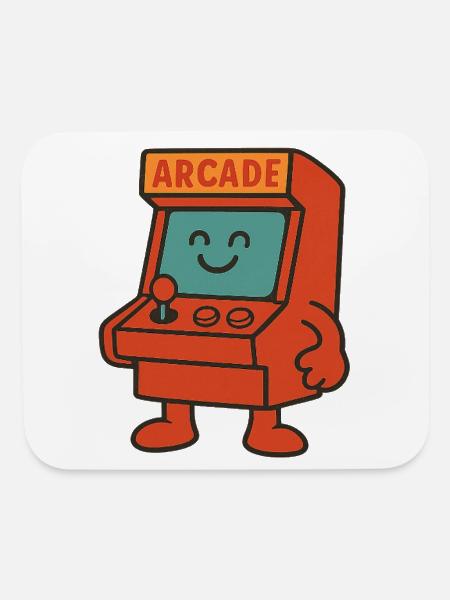 Retro Arcade Mascot - Mouse pad Horizontal - white - Front