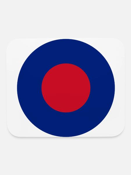 Blue Bullseye Roundel - Mouse pad Horizontal - white - Front