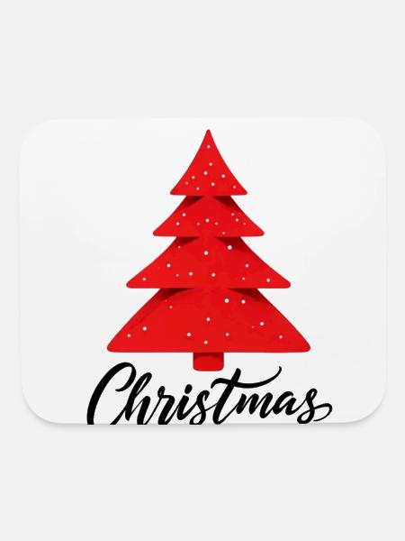Crimson Layered Christmas Tree - Mouse pad Horizontal - white - Front