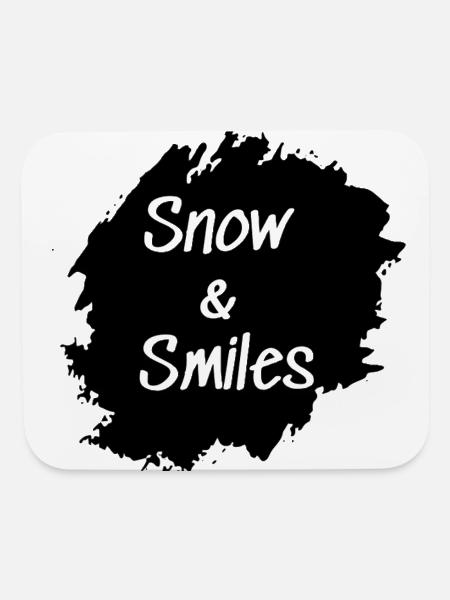 Snow and Smiles Circle Tee - Mouse pad Horizontal - white - Front