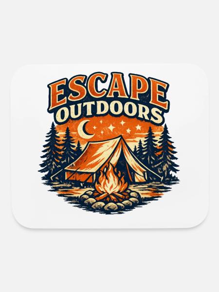 Escape Outdoors - Mouse pad Horizontal - white - Front