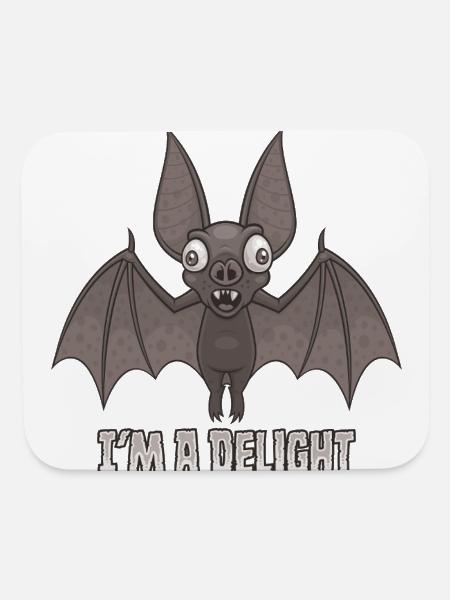 Delightfully Derpy Vampire Bat - Mouse pad Horizontal - white - Front