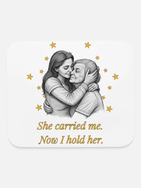 She Carried Me, Now I Hold Her - Mouse pad Horizontal - white - Front