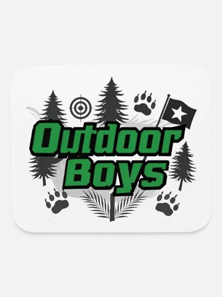 Outdoor Boys - Mouse pad Horizontal - white - Front