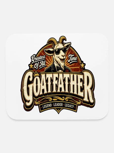 GoatFather: Legend of the GOAT - Mouse pad Horizontal - white - Front