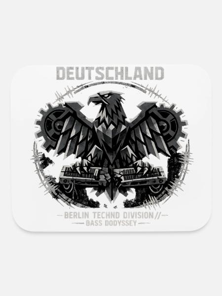 Deutschland Berlin Techno Division German Eagle - Mouse pad Horizontal - white - Front