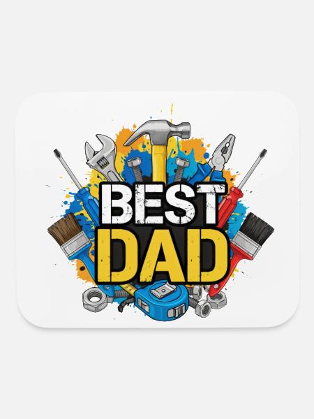 BEST DAD Handyman Tools - Mouse pad Horizontal - white - Front