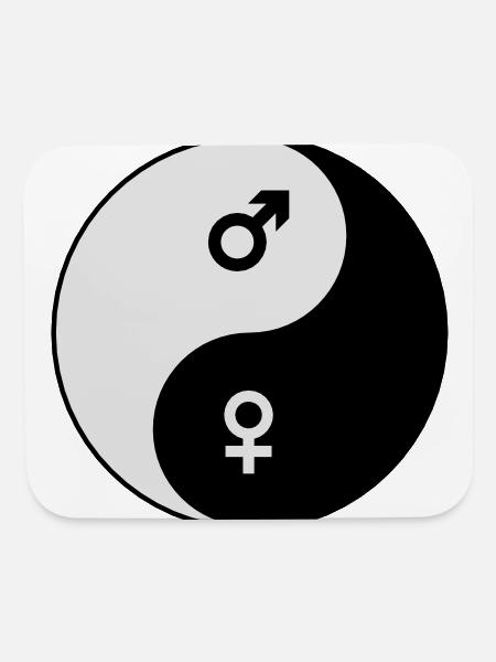 Yin Yang - Mouse pad Horizontal - white