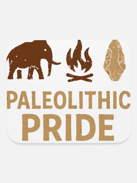 Prehistoric Homo Habilis Stone Tools - Mouse pad Horizontal - white - Front
