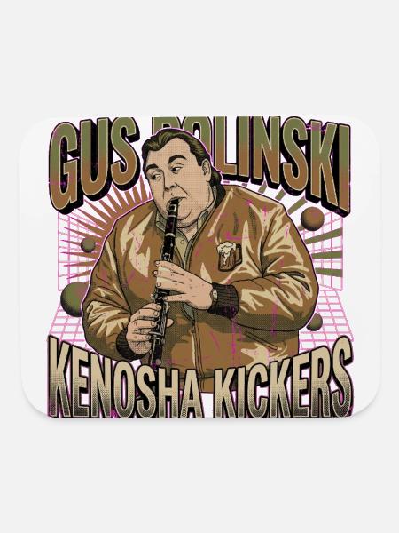 Gus Bolinski Kenosha Kickers Retro Clarinet - Mouse pad Horizontal - white - Front