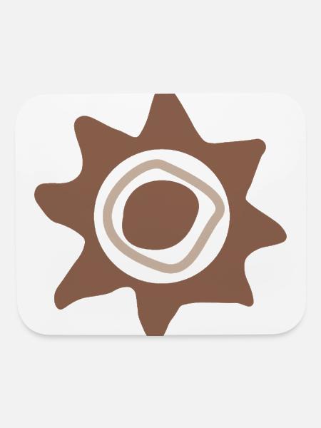 Concentric Earthy Star or Sun - Mouse pad Horizontal - white - Front