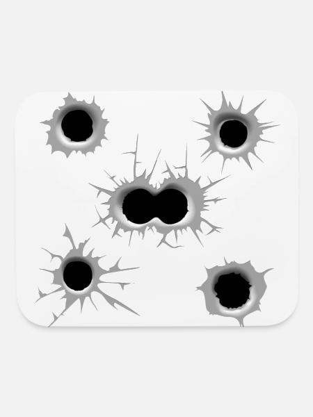 Bullet Holes - Mouse pad Horizontal - white