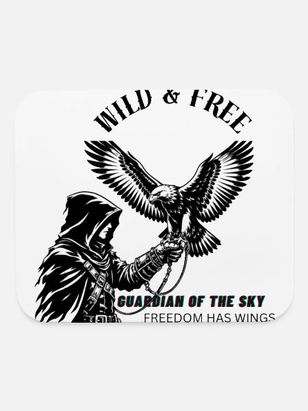 Wings of Freedom Hooded Ranger Eagle T-Shirt - Mouse pad Horizontal - white - Front