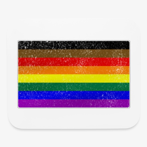 Distressed Philly LGBTQ Gay Pride Flag - Mouse pad Horizontal