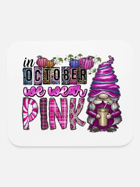 In October Pink - Mouse pad Horizontal - white - Front