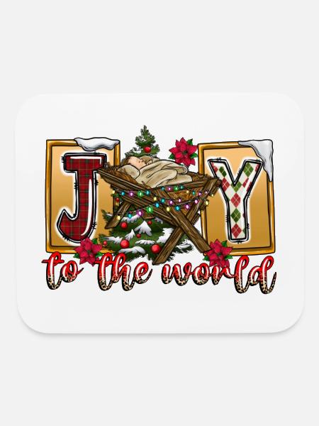 Joy To The World - Mouse pad Horizontal - white - Front