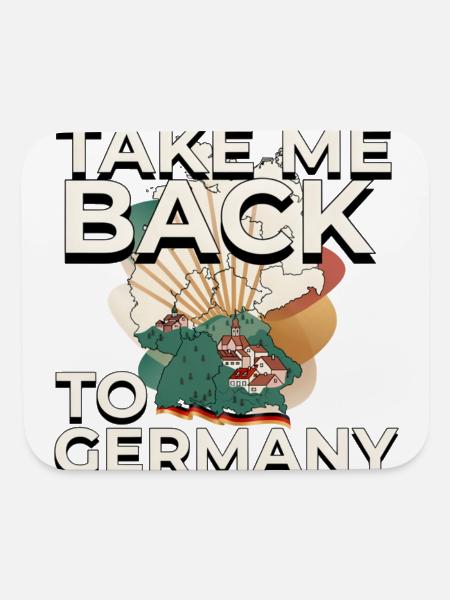 Take Me Back to Germany - Mouse pad Horizontal - white - Front