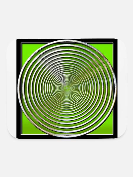 Framed Concentric Circles Series of Color #107 - Mouse pad Horizontal - white - Front