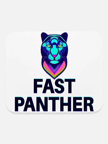 Fast panther. - Mouse pad Horizontal - white - Front