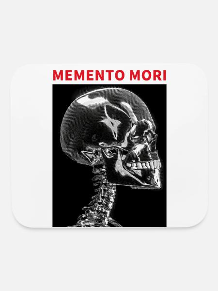Skull Memento Mori Black - Mouse pad Horizontal - white - Front